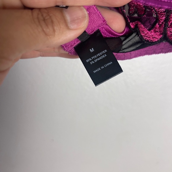 Fashion Nova Pink and Black Strappy Bra with Cage Design - Picture 4 of 4